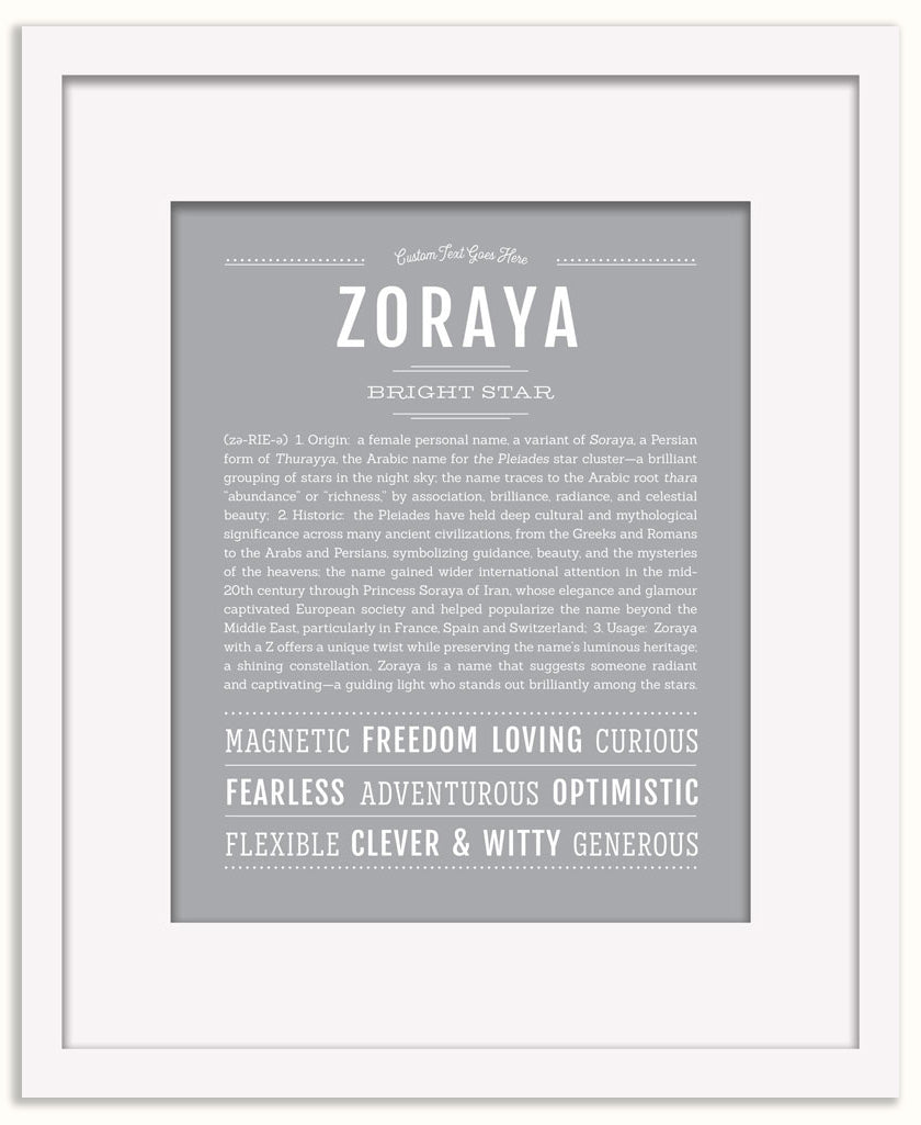 Zoraya | Name Art Print