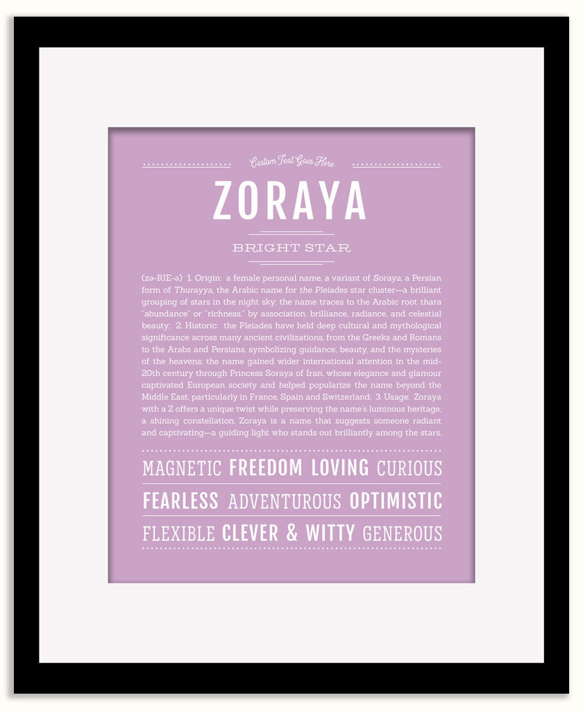 Zoraya | Name Art Print