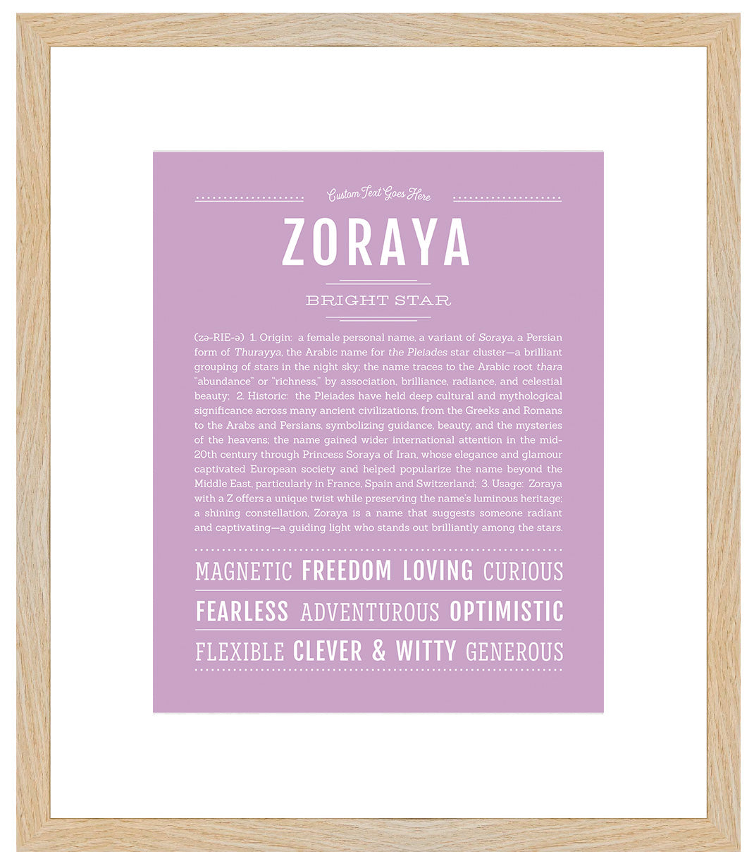 Zoraya | Name Art Print