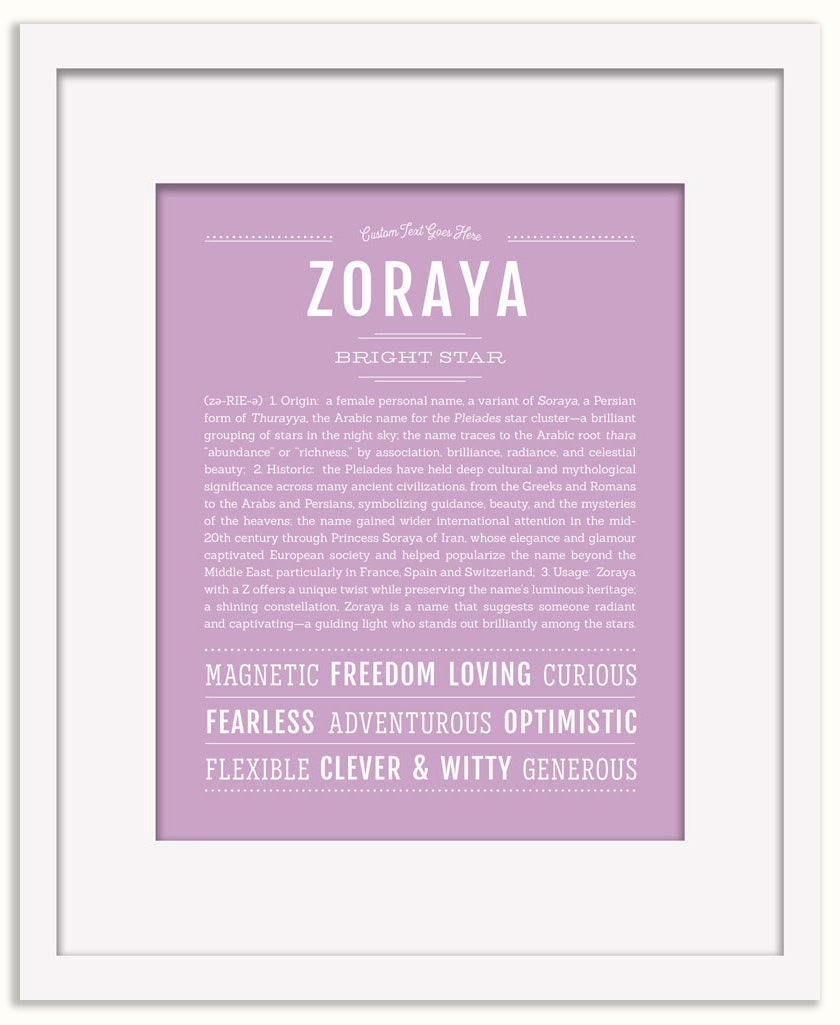 Zoraya | Name Art Print