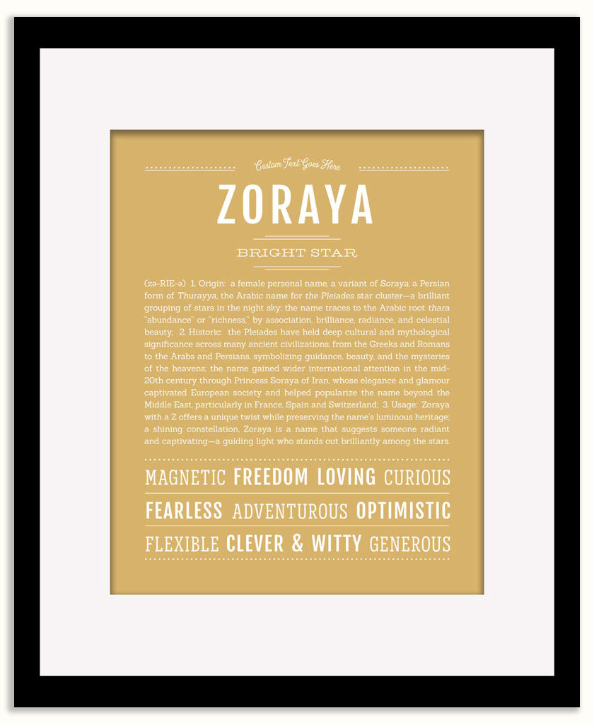 Zoraya | Name Art Print