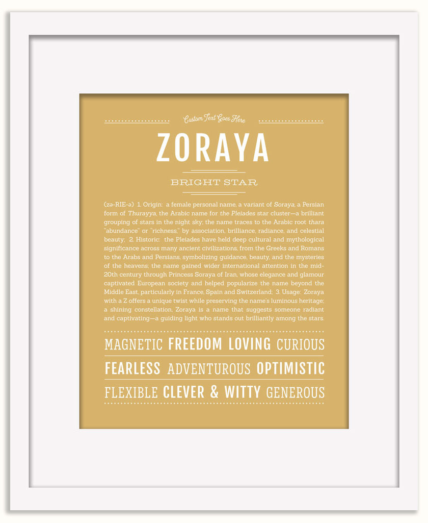Zoraya | Name Art Print