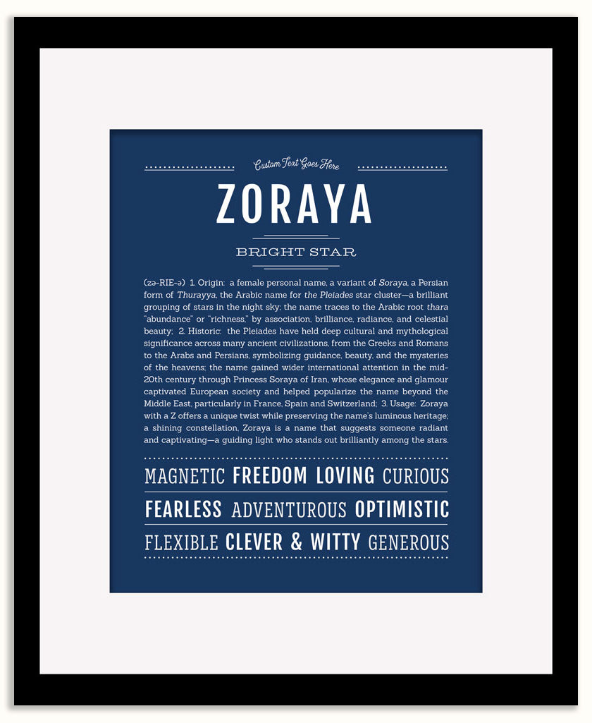 Zoraya | Name Art Print