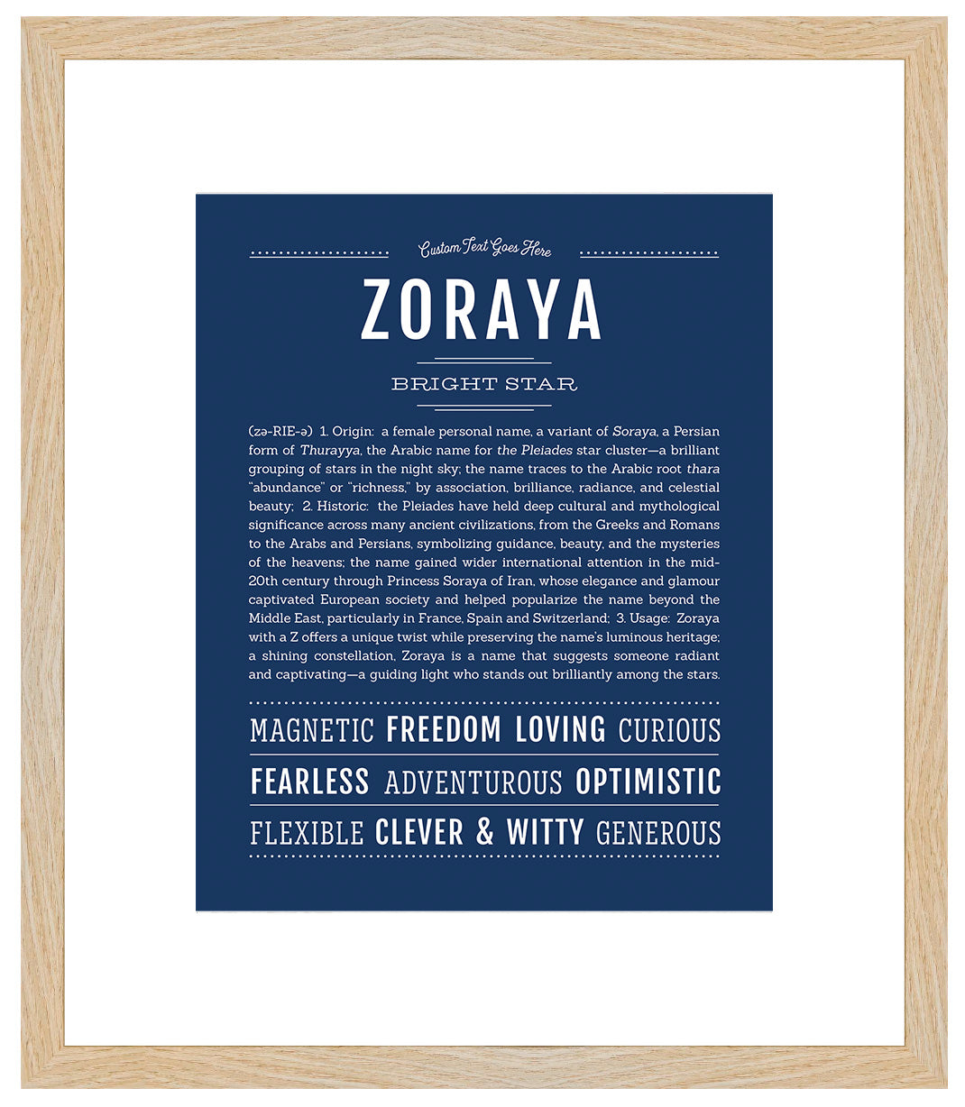 Zoraya | Name Art Print