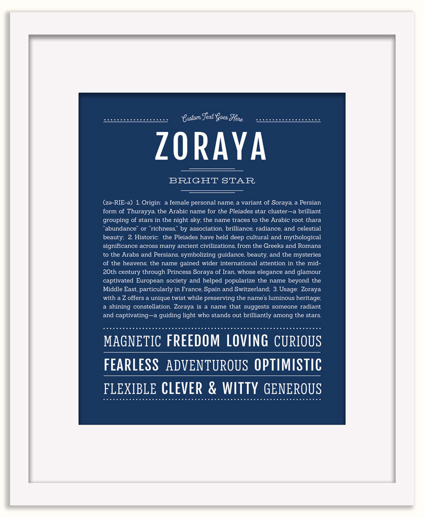 Zoraya | Name Art Print