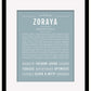 Zoraya | Name Art Print