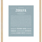 Zoraya | Name Art Print