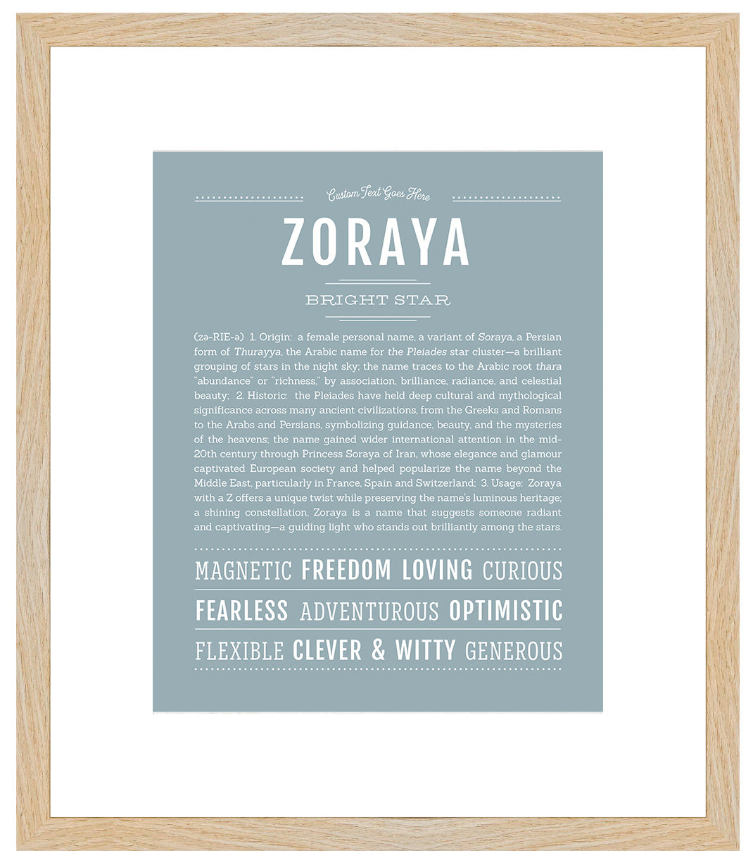 Zoraya | Name Art Print