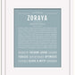 Zoraya | Name Art Print