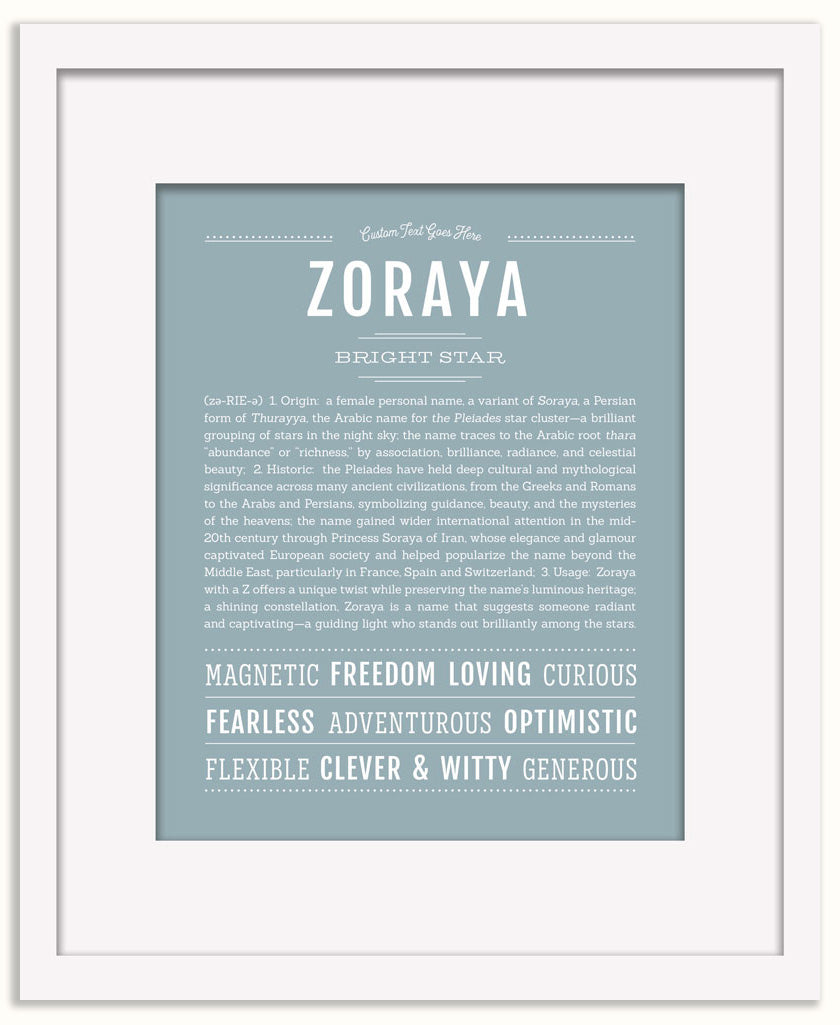 Zoraya | Name Art Print