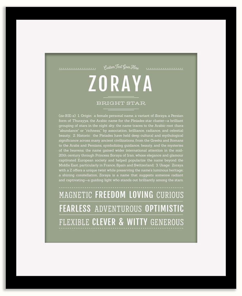 Zoraya | Name Art Print