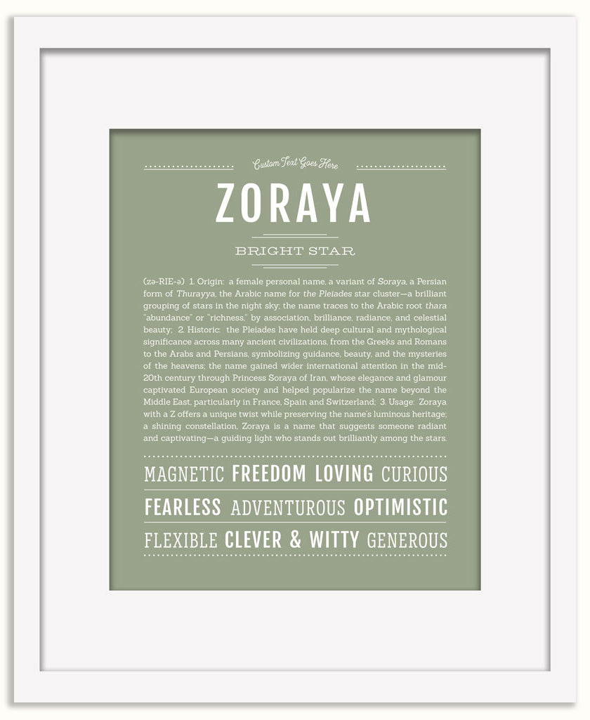 Zoraya | Name Art Print