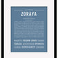 Zoraya | Name Art Print