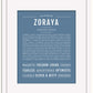 Zoraya | Name Art Print