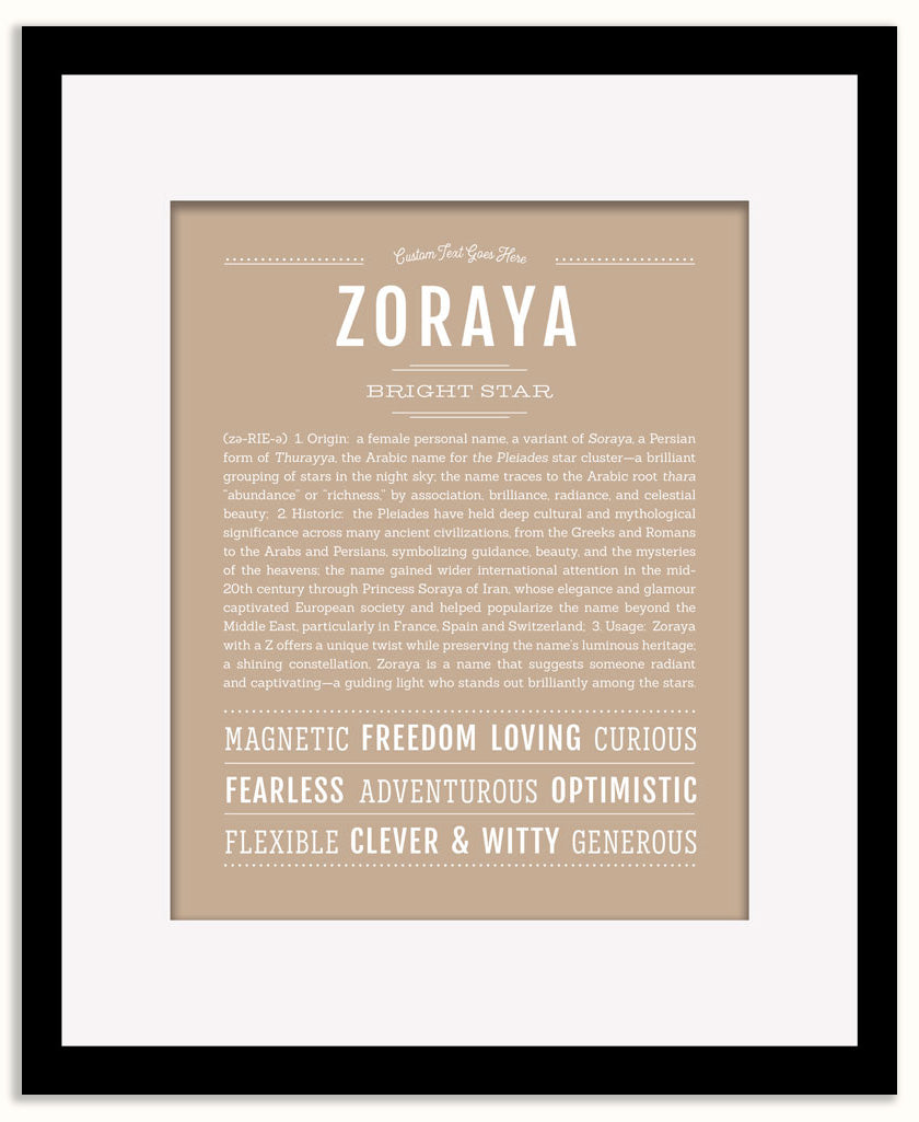 Zoraya | Name Art Print