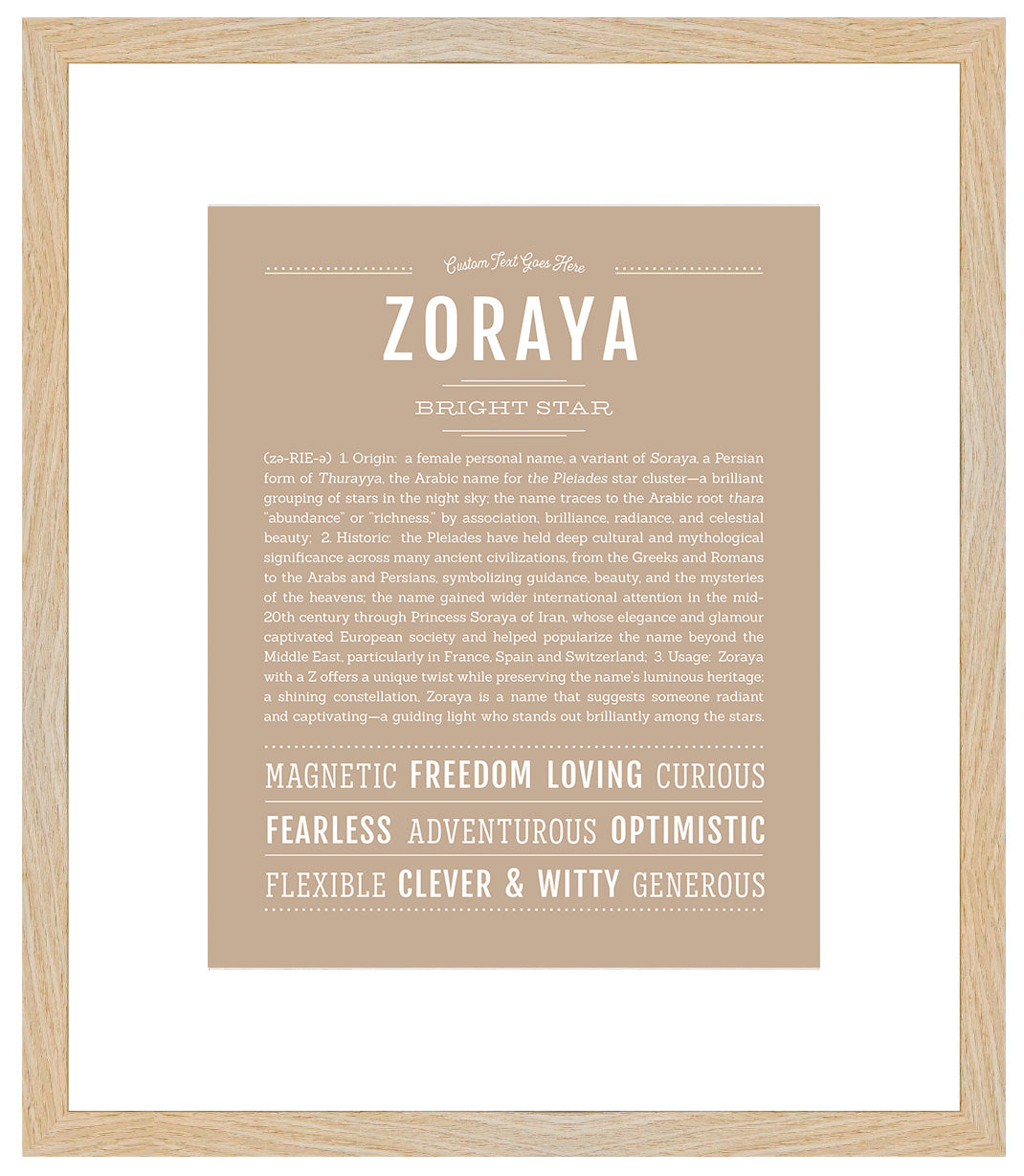 Zoraya | Name Art Print
