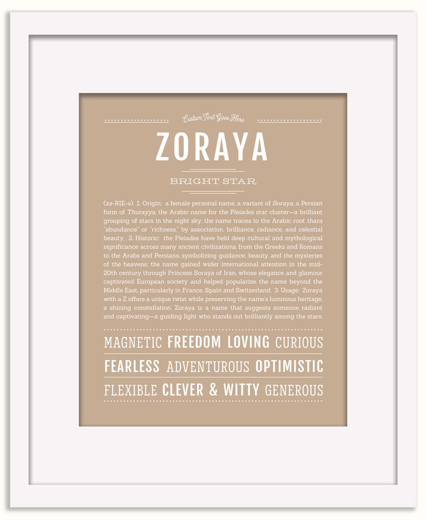 Zoraya | Name Art Print