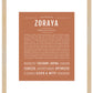 Zoraya | Name Art Print