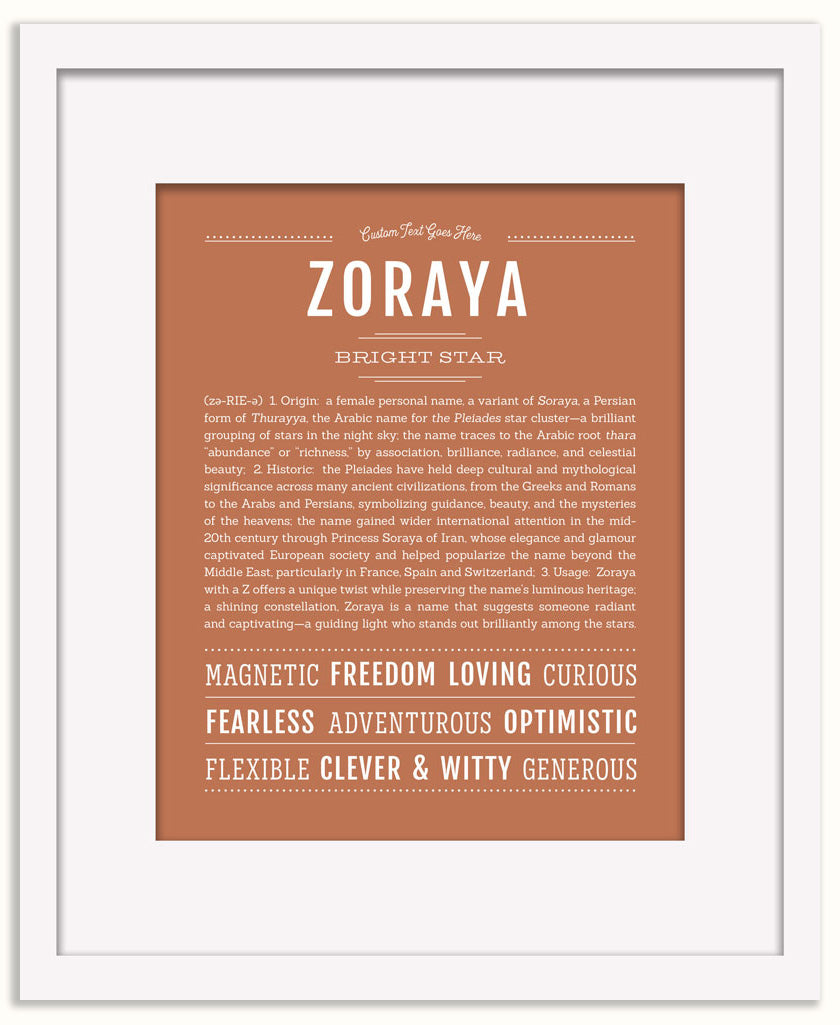 Zoraya | Name Art Print