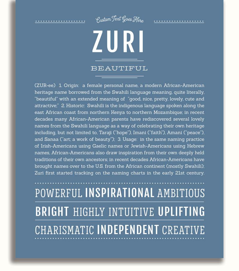 Zuri | Name Art Print – Name Stories
