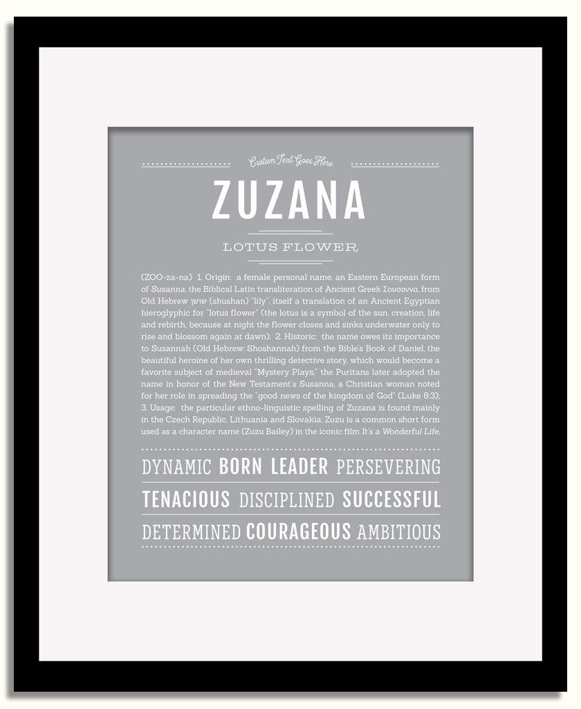 Zuzana Personalized Name Meaning Art Prints – Name Stories