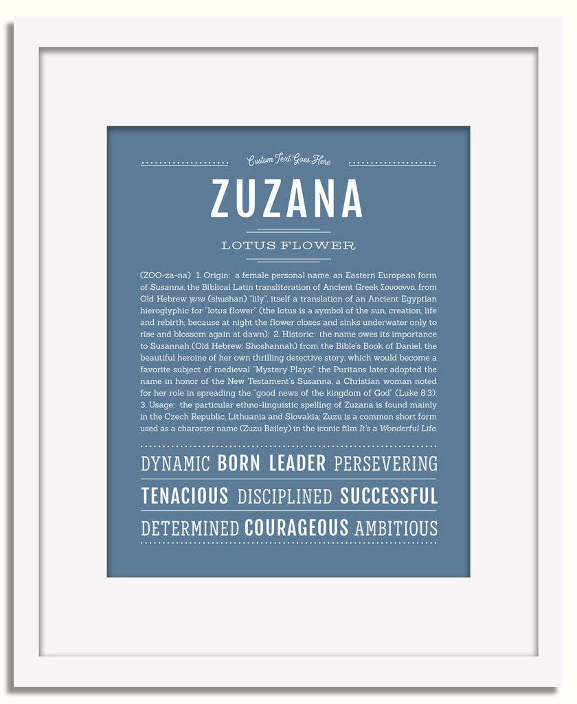 Zuzana Personalized Name Meaning Art Prints – Name Stories