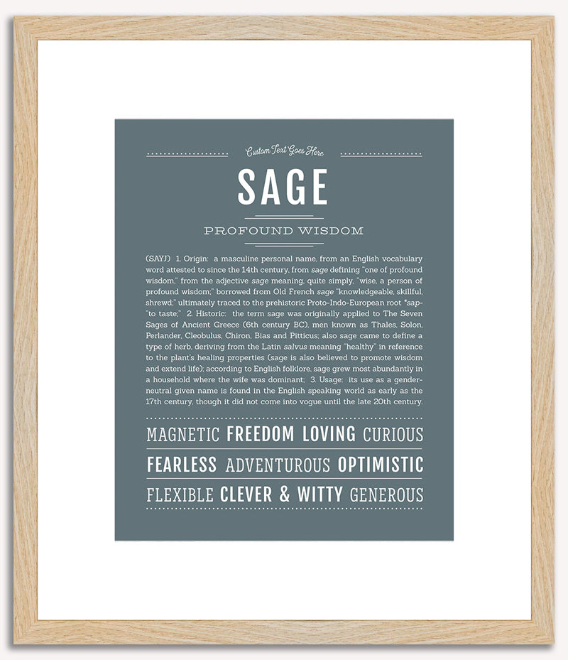 Sage (male) | Name Art Print