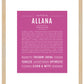 Allana | Name Art Print