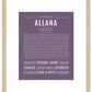 Allana | Name Art Print