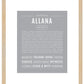 Allana | Name Art Print