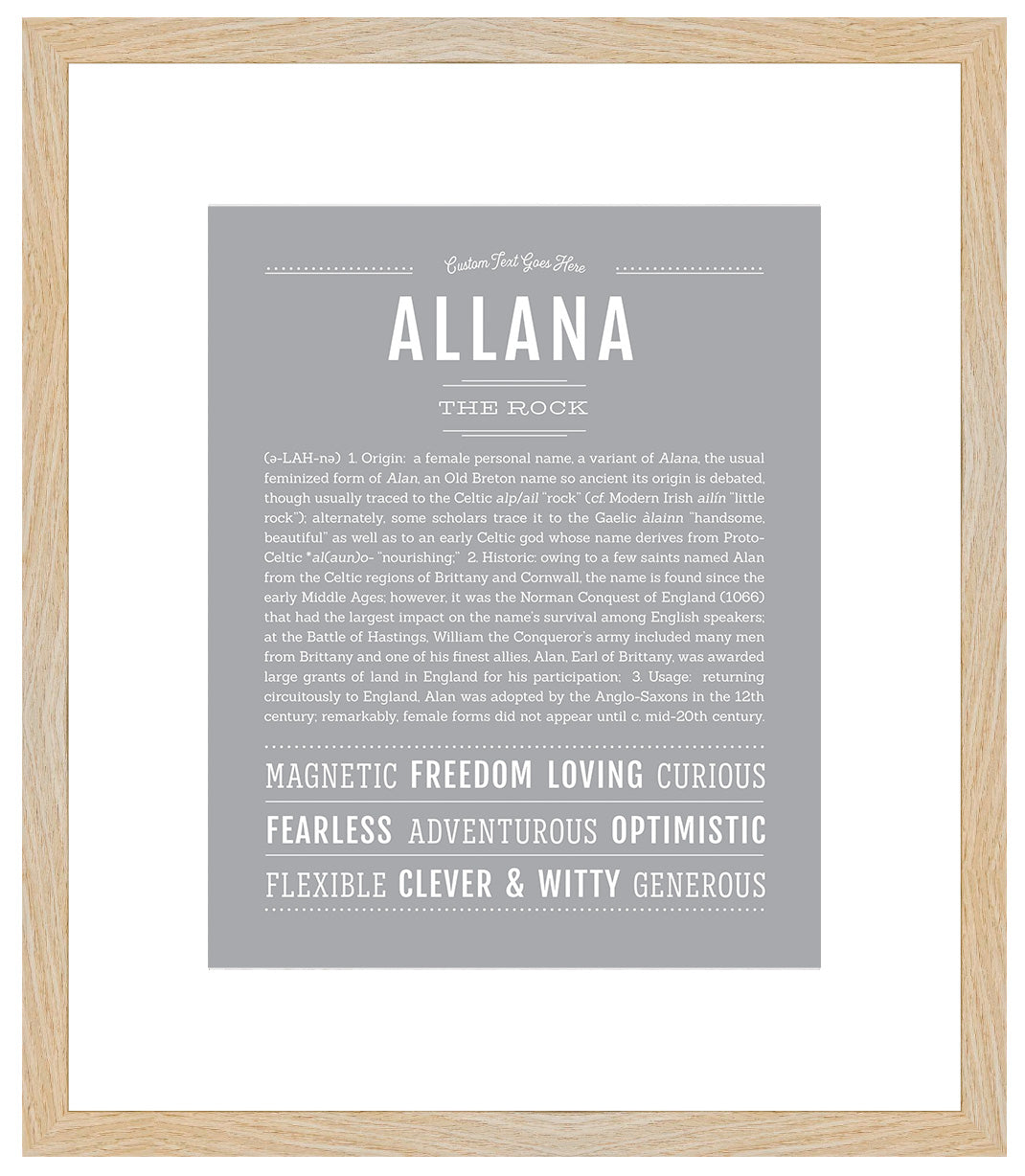 Allana | Name Art Print