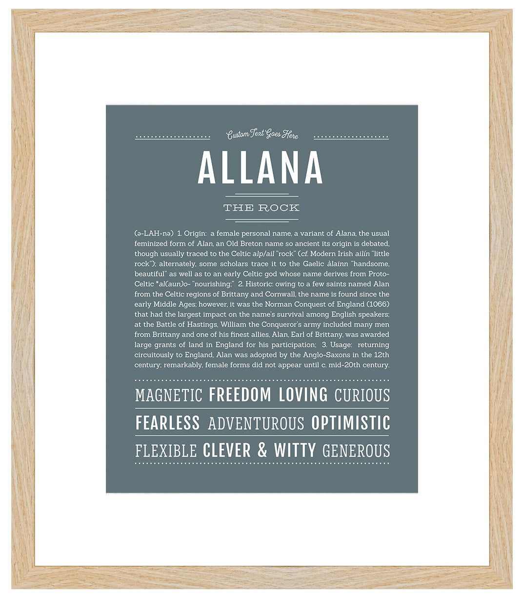 Allana | Name Art Print