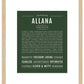 Allana | Name Art Print