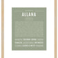 Allana | Name Art Print