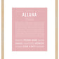 Allana | Name Art Print