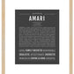 Amari (male) | Name Art Print