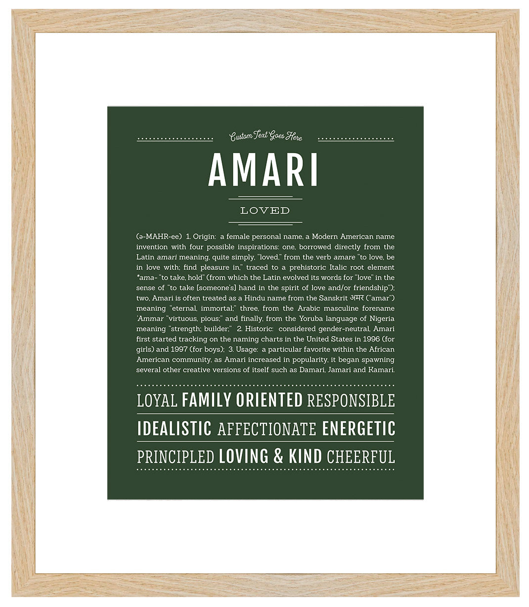 Amari (male) | Name Art Print