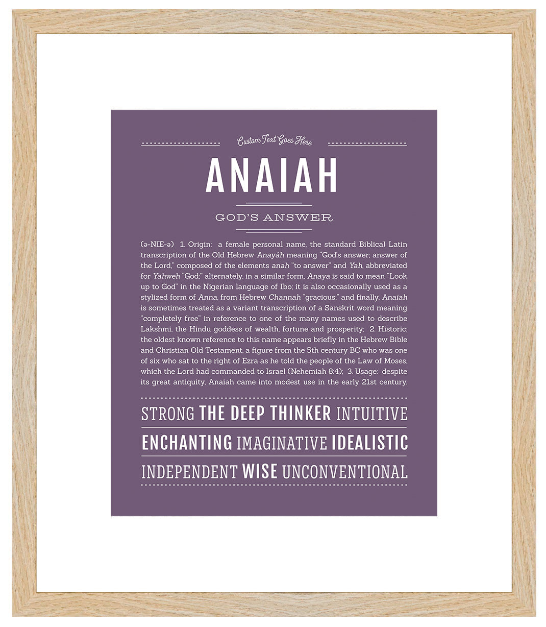 Anaiah | Name Art Print