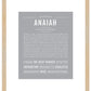 Anaiah | Name Art Print