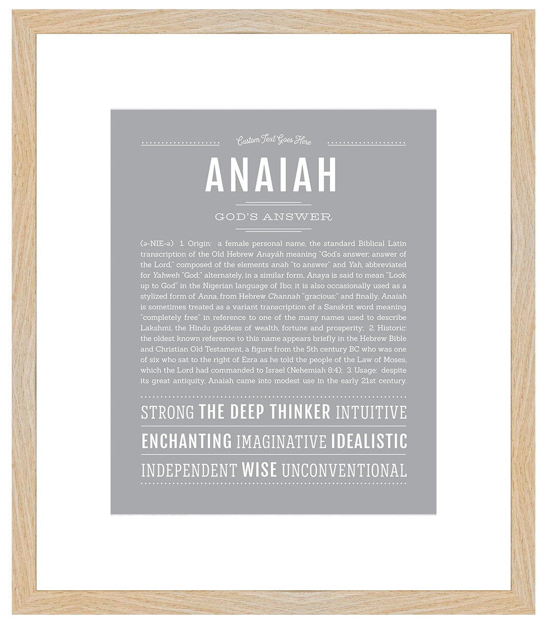 Anaiah | Name Art Print