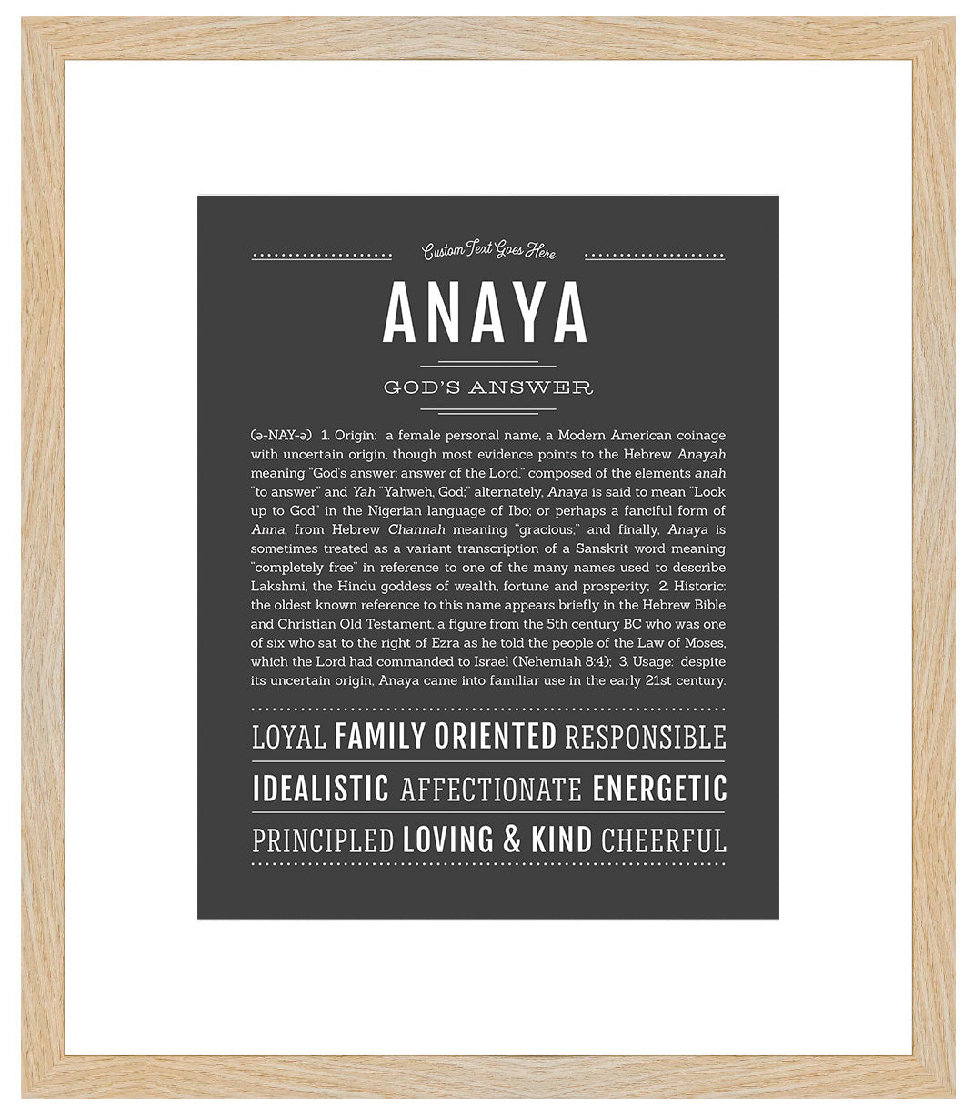 Anaya | Name Art Print