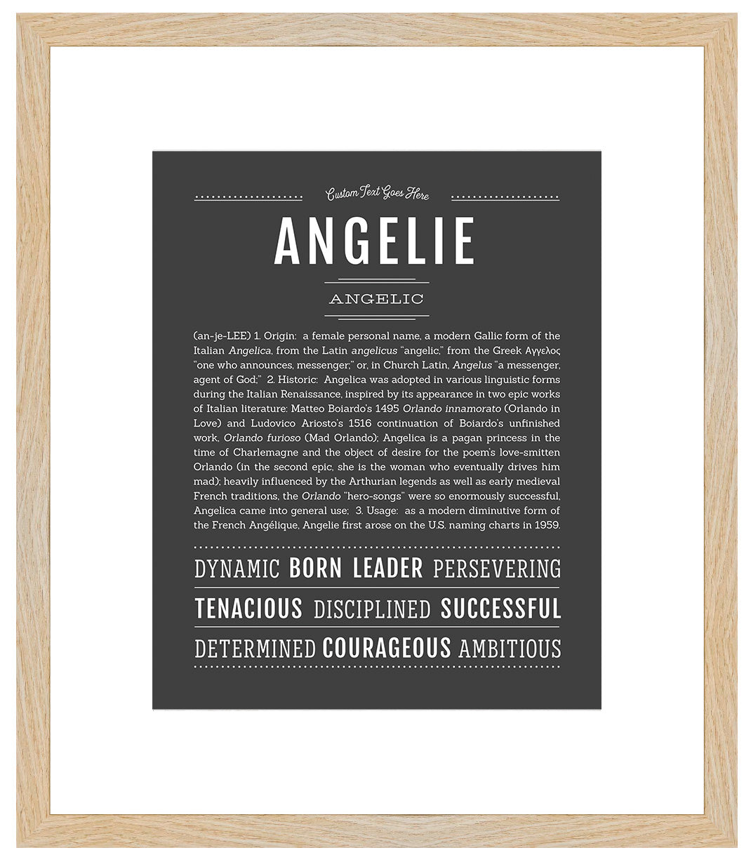 Angelie | Name Art Print