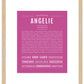 Angelie | Name Art Print