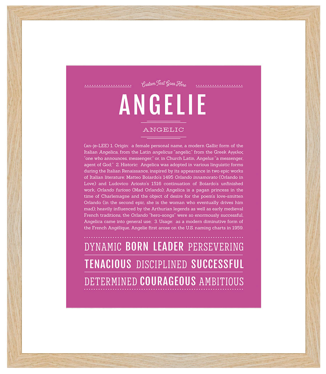 Angelie | Name Art Print