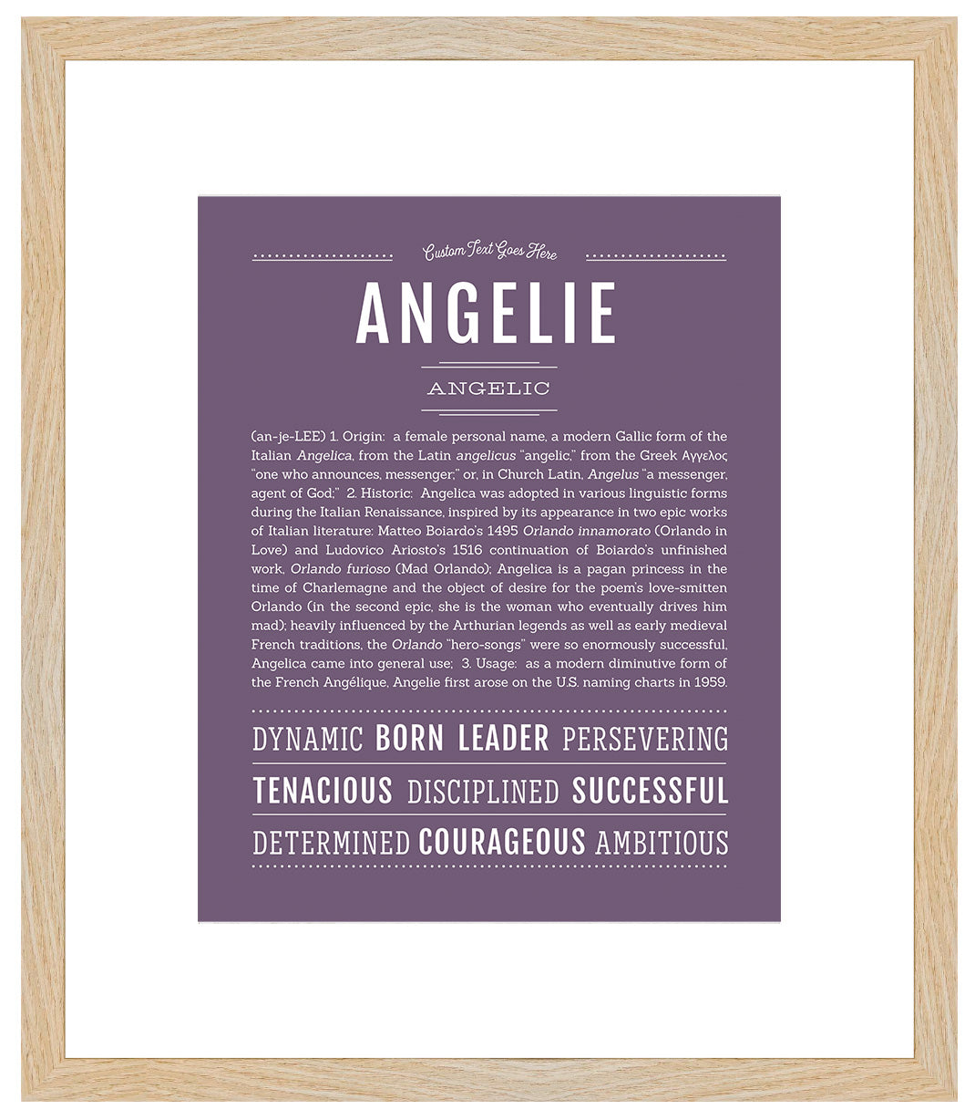 Angelie | Name Art Print