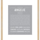 Angelie | Name Art Print