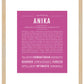 Anika | Name Art Print