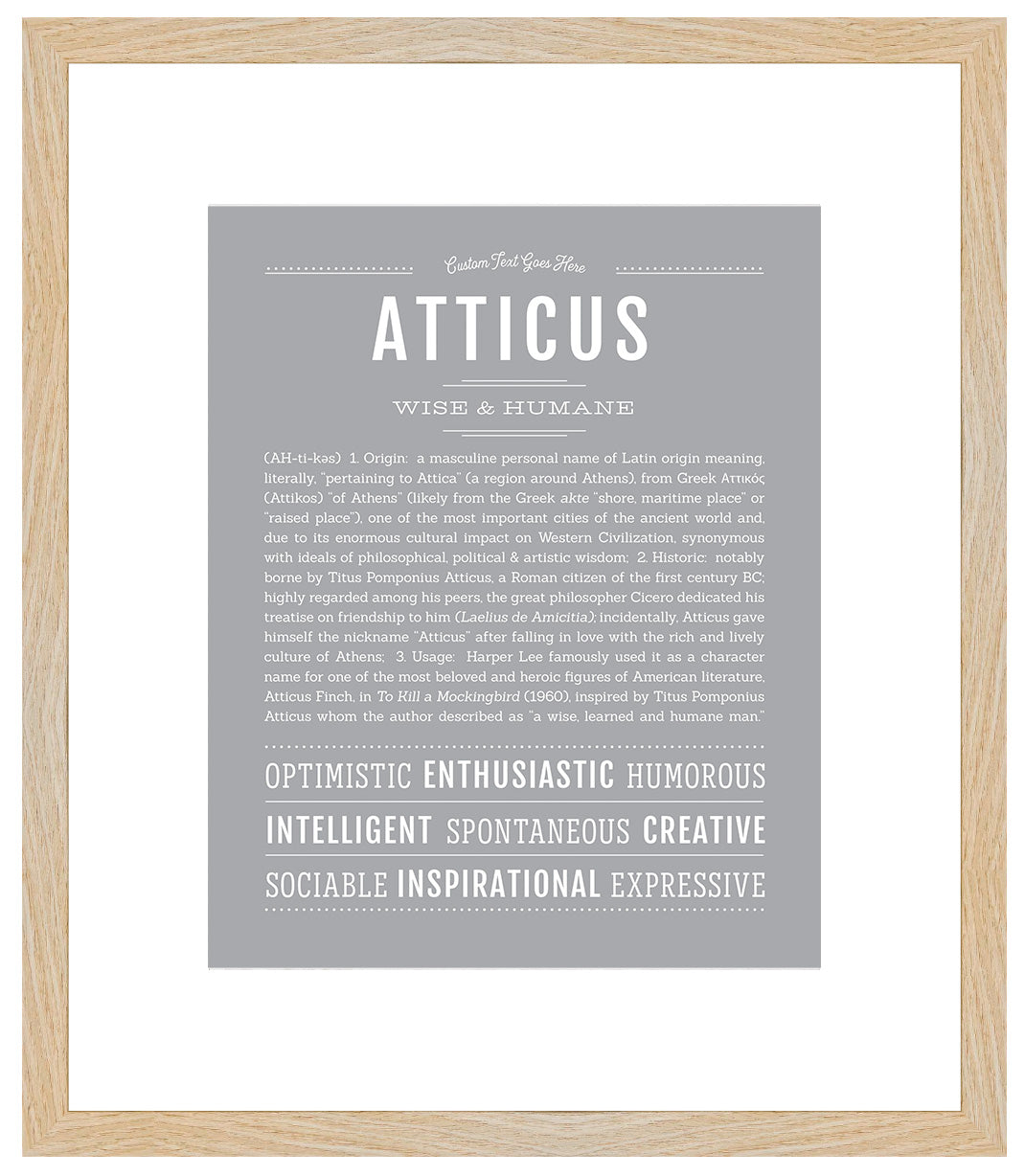 Atticus | Name Art Print