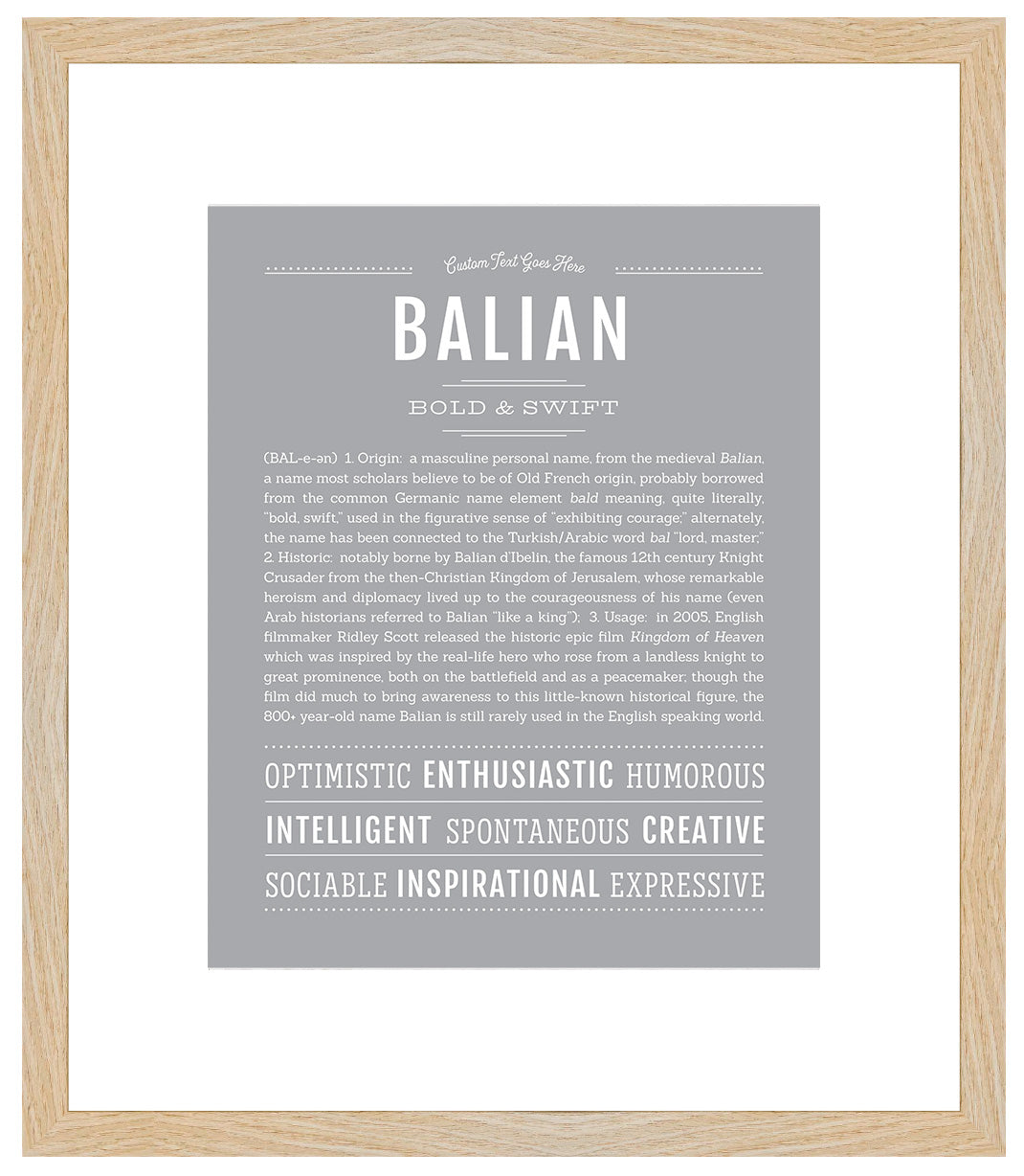 Balian | Name Art Print