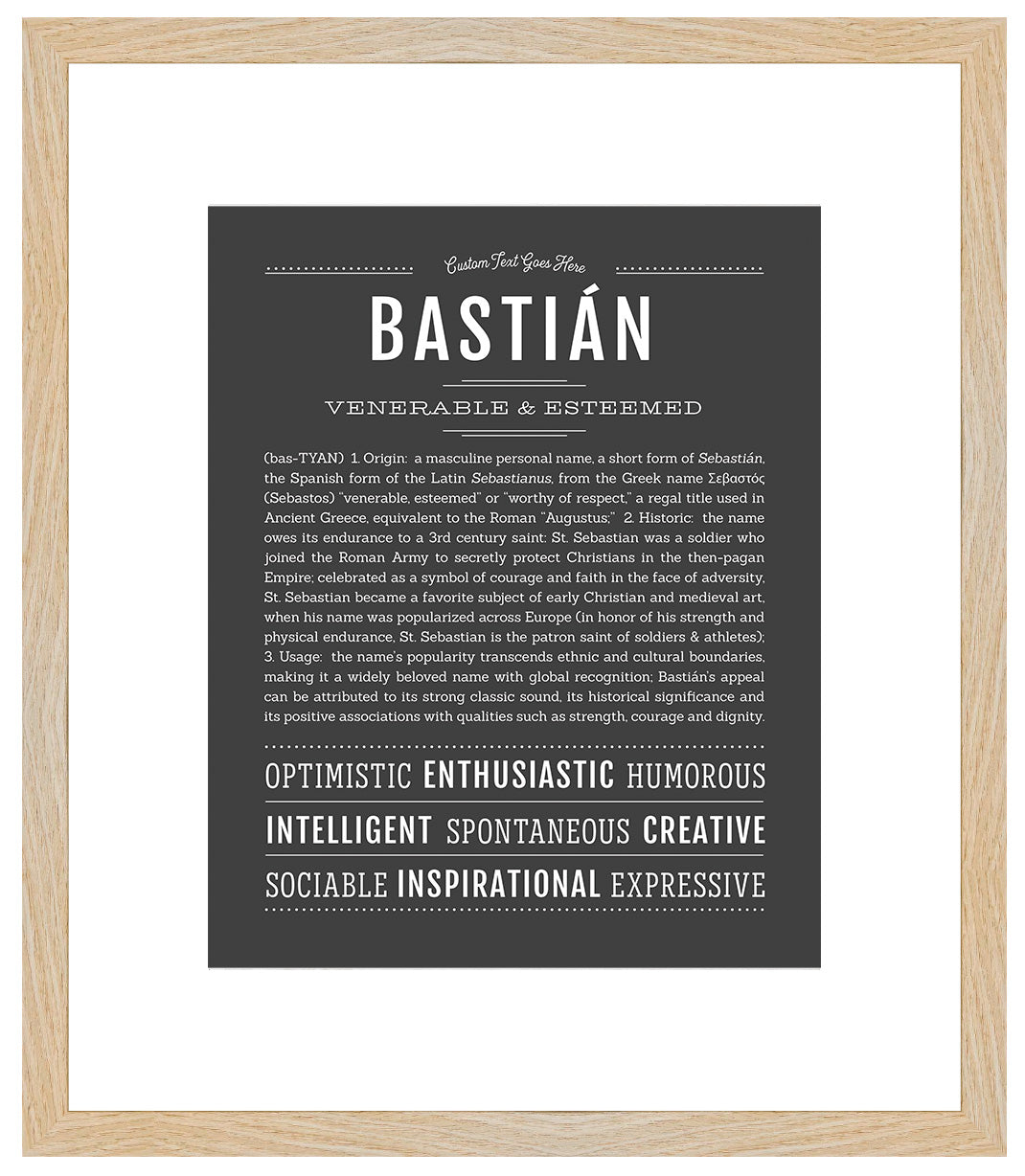 Bastian | Name Art Print